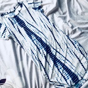 Blue Tie Dye Dress